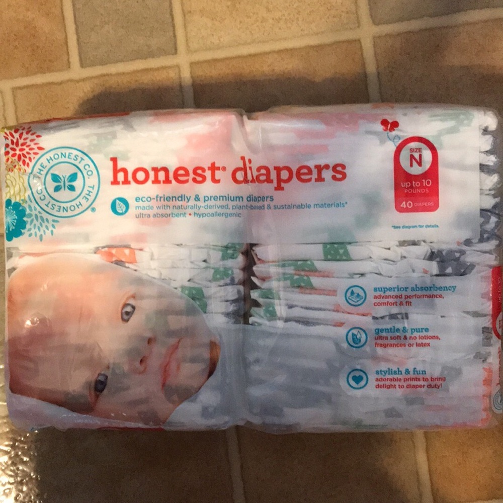 NWT honest baby diapers